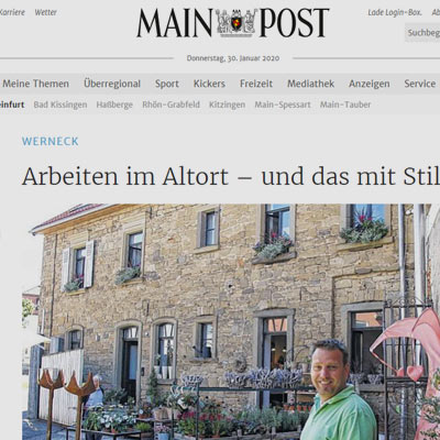 Bericht in der Mainpost Würzburg über neues Büro in Werneck